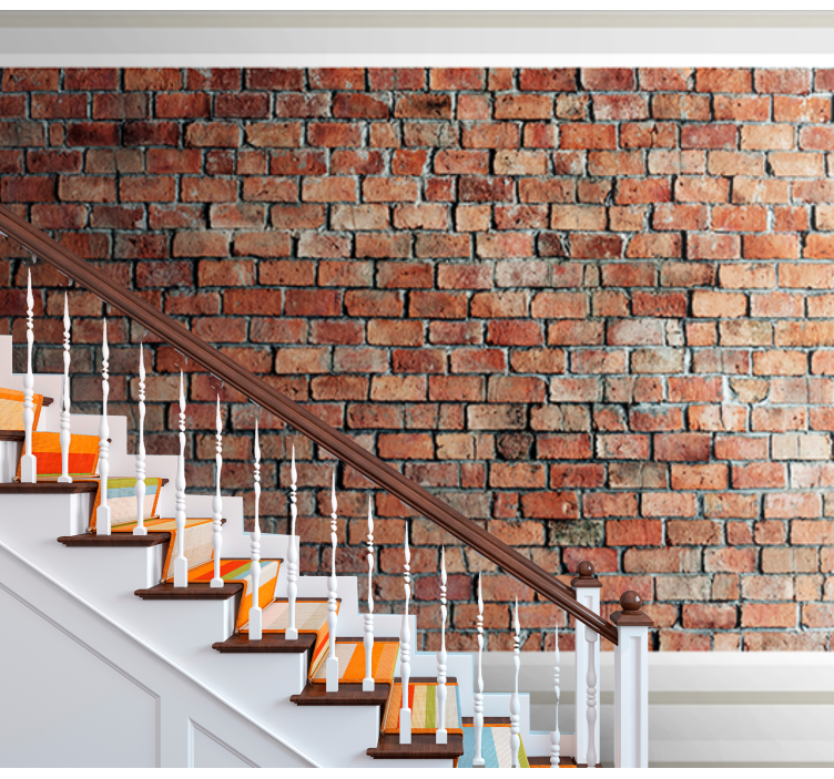 Brick wall with frame  brick wall mural - TenStickers