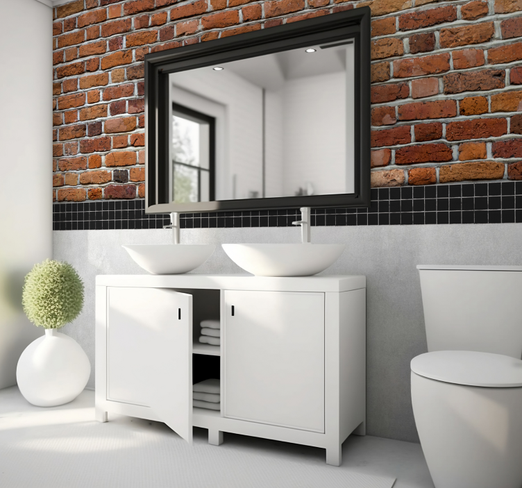 Bricks and tiles are masonry materials used for construction. Bri - TenStickers