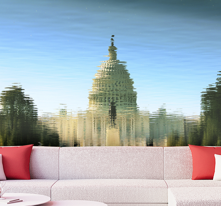 Capitol water Reflection wall mural - TenStickers