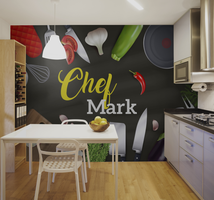 Chef Personalization Option mural quote - TenStickers