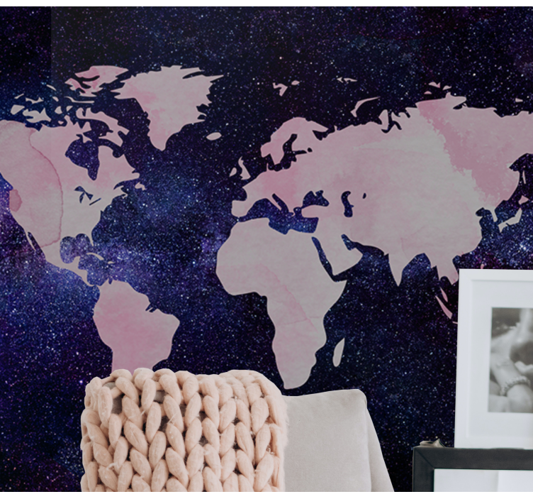 Chic Global Map world map wall mural - TenStickers