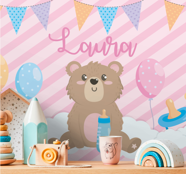 Children wall mural cute bear illustration - TenStickers