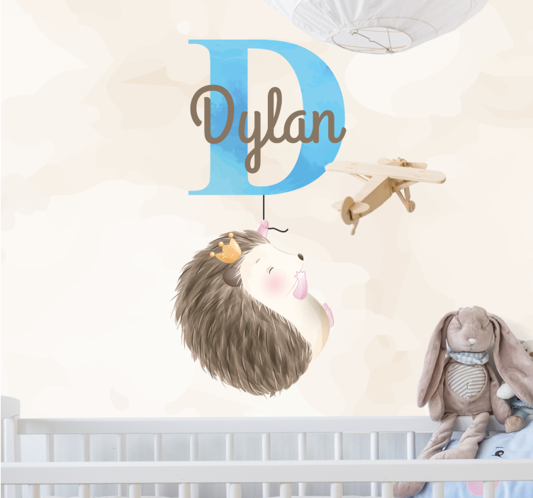 Children wall mural cute hedgehog design - TenStickers