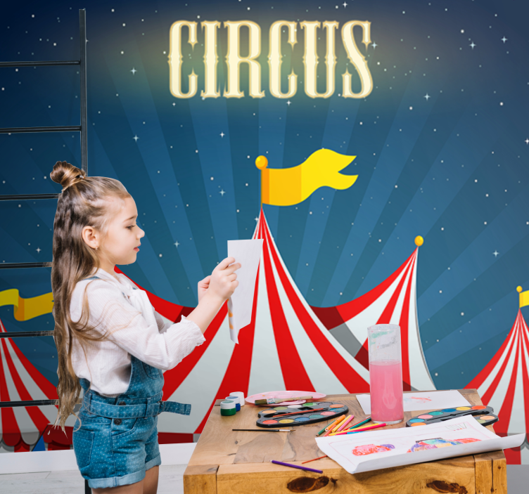 Circus tents in the night Kids wall Murals - TenStickers
