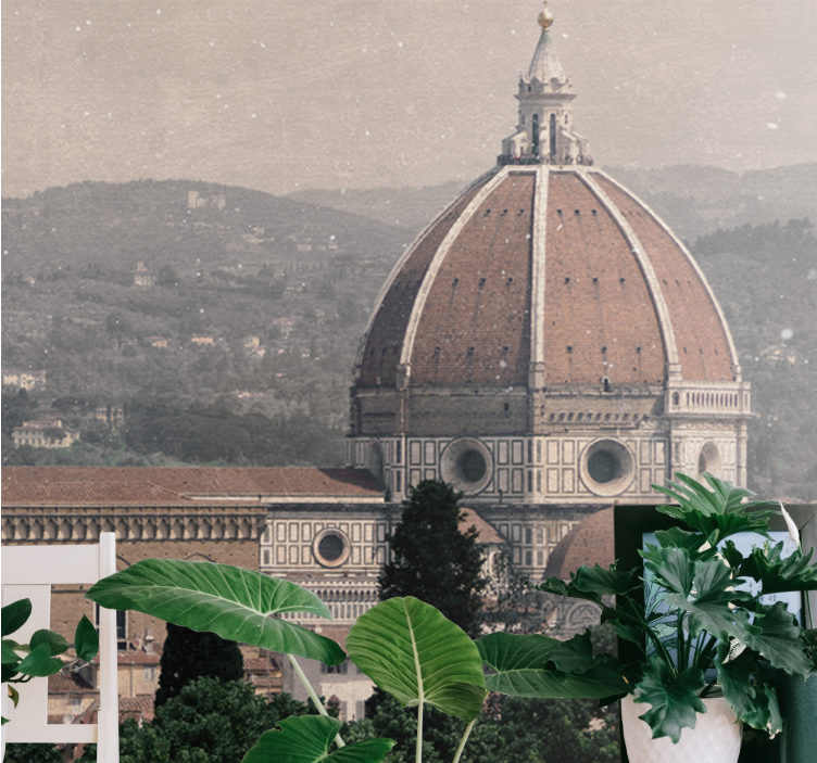 City wall mural florence cathedral view - TenStickers