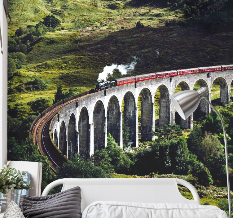 City wall mural iconic railway bridge - TenStickers