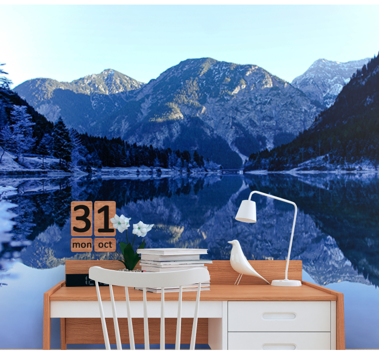 Cold river and mountain Office Wall Mural - TenStickers