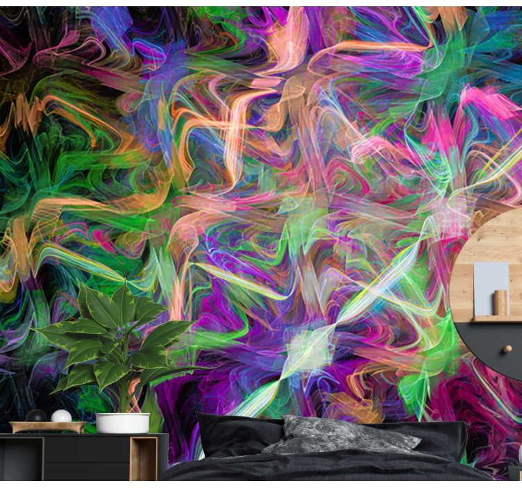 Colourful paint swirl Marriage Wall Murals - TenStickers