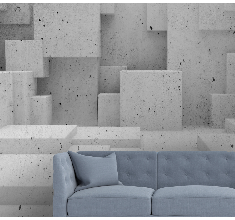 Concrete forms 3D Wall Mural - TenStickers