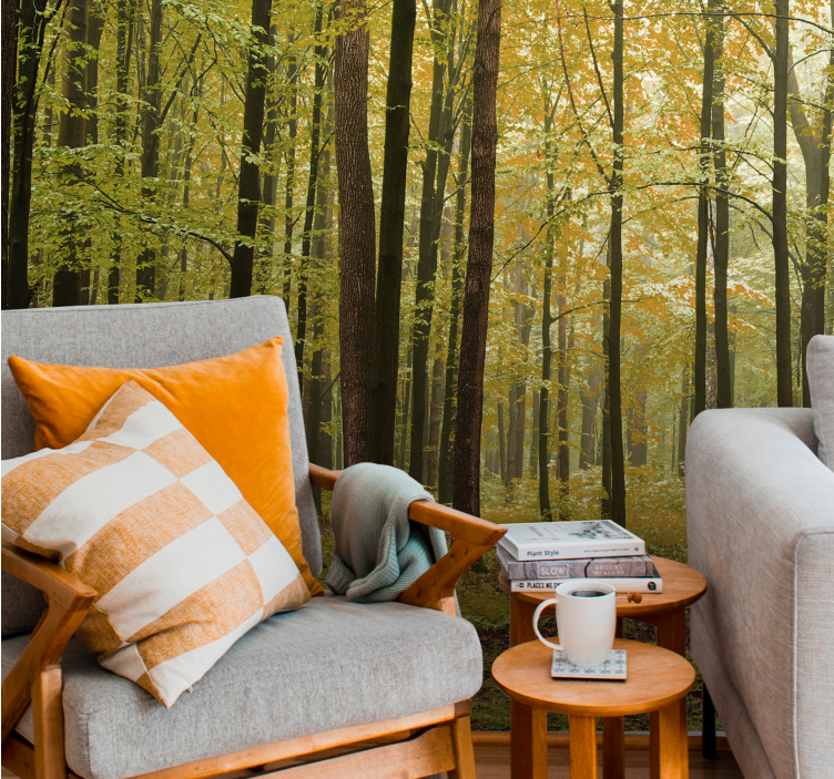 "Cottagecore" forest nature wall mural - TenStickers