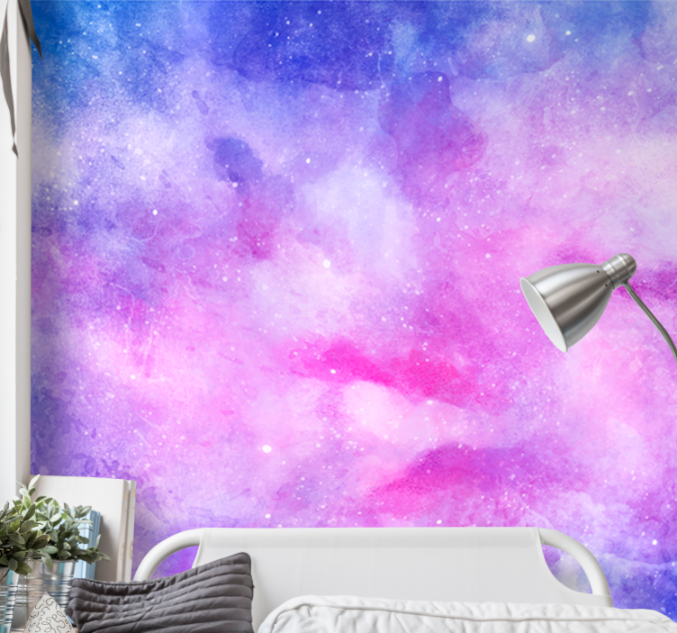 Cotton candy purple and pink Kids wall Murals - TenStickers