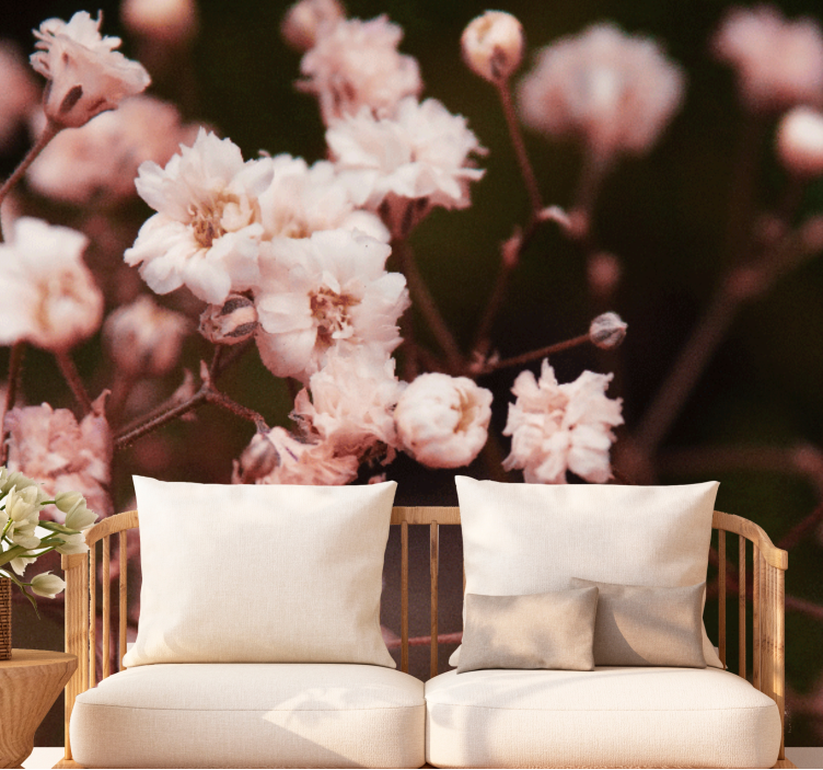 Cute elegant  cherry blossom design wall mural - TenStickers