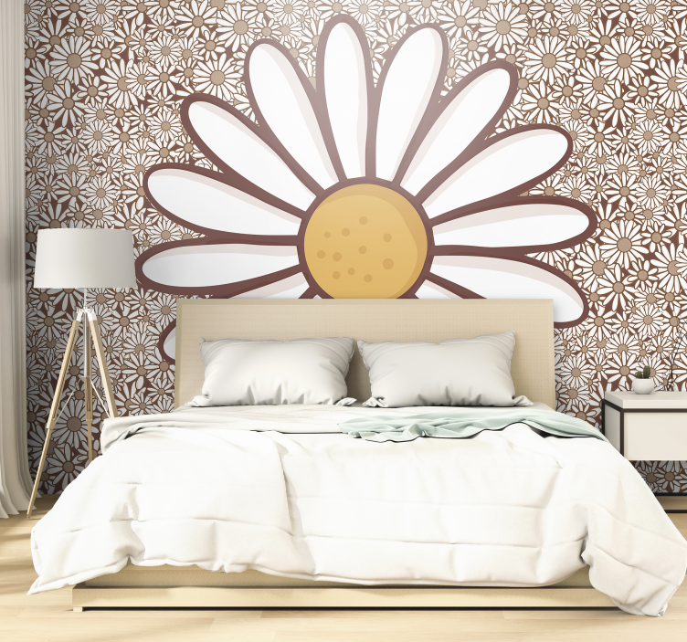 Daisy flower photo wall mural - TenStickers