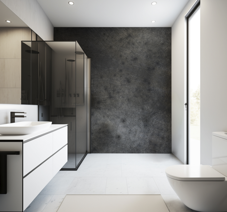 Dark Steel (in Spanish: Acero Oscuro) Bathroom Murals - TenStickers
