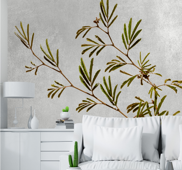 Delicate Greenery Branch nature wall mural - TenStickers