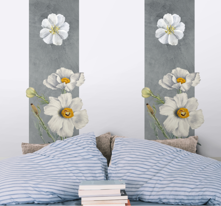 Elegant daisy design flower mural - TenStickers