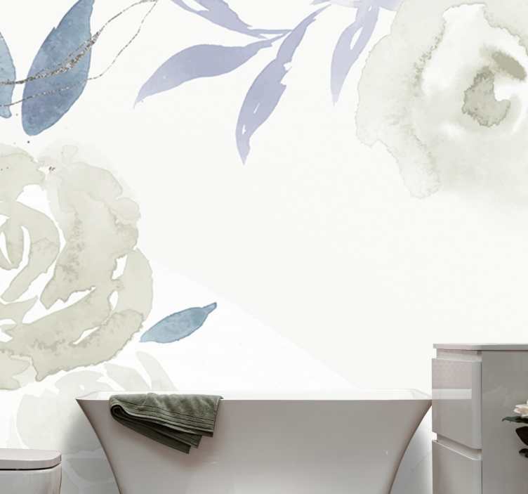 Elegant abstract design flower mural - TenStickers