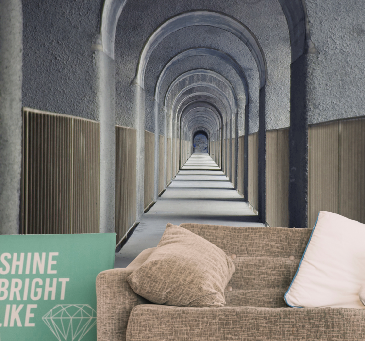 Endless archway perspective 3d wall mural - TenStickers
