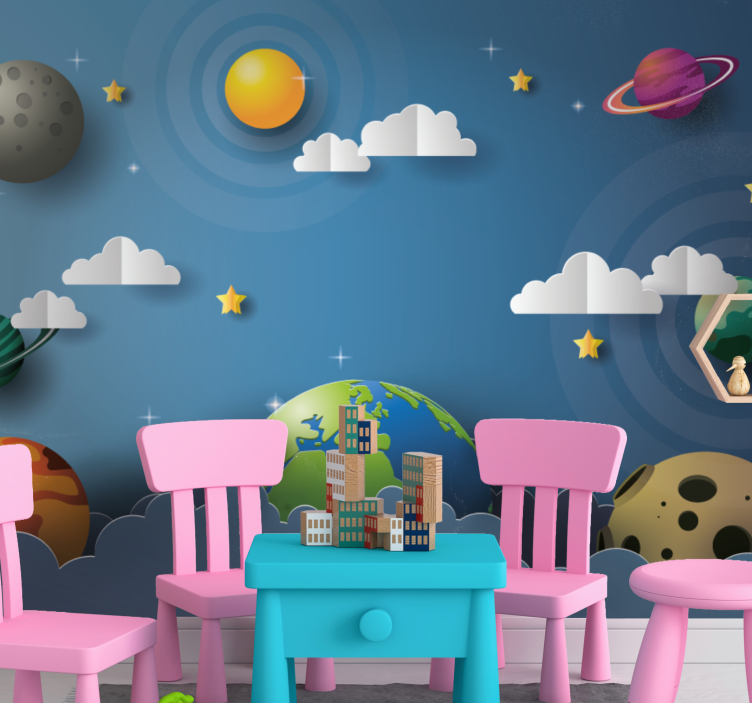Fantasy wall mural cosmic dreamscape - TenStickers