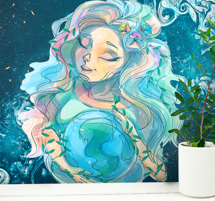 Fantasy wall mural enchanting earth guardian - TenStickers