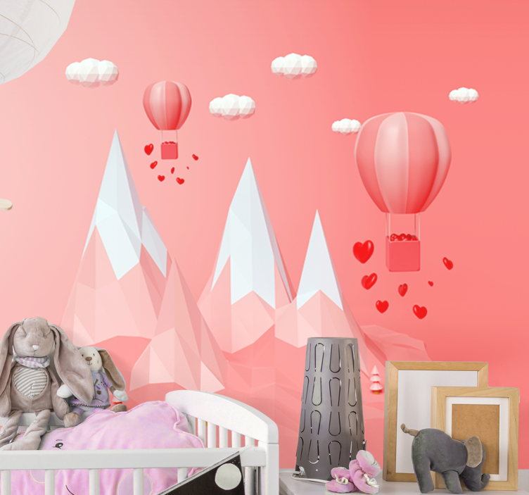 Fantasy wall mural hot air balloons artwork - TenStickers