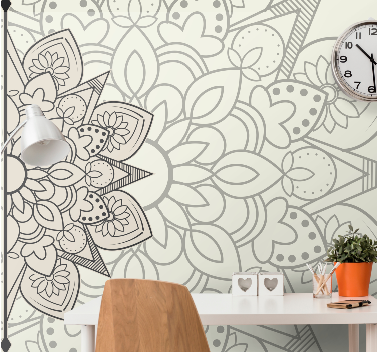 Floral original pattern Mandala Wall Mural - TenStickers