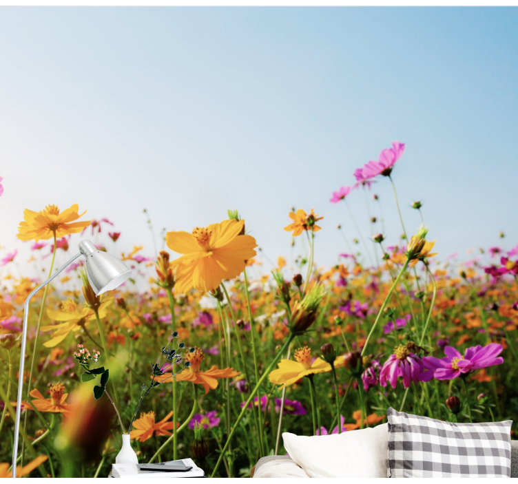 Flower mural colorful blooming flora - TenStickers