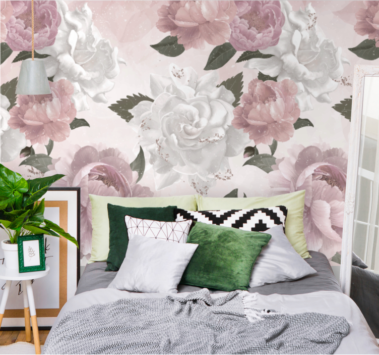 Flower mural elegant botanical arrangement - TenStickers