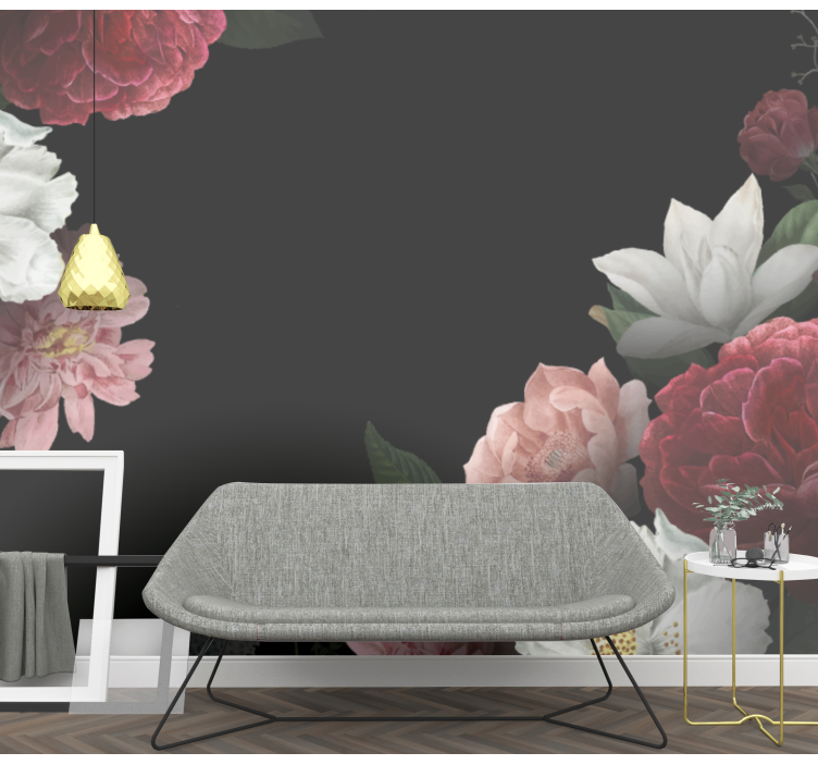 Flower mural exquisite floral design - TenStickers