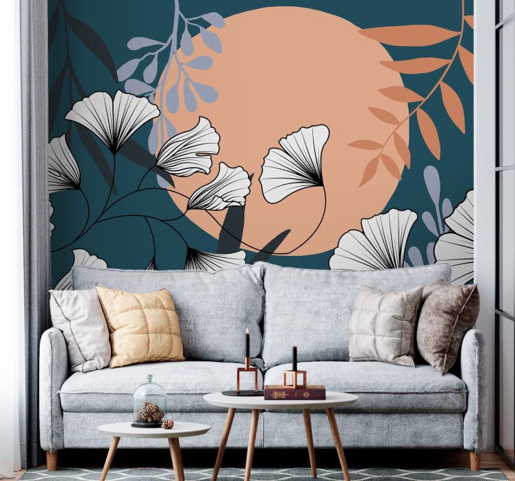 Flower mural floral botanical arrangement - TenStickers