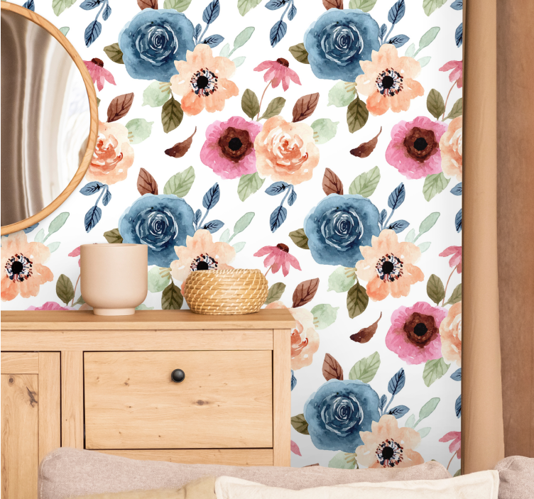 Flower mural floral composition design - TenStickers
