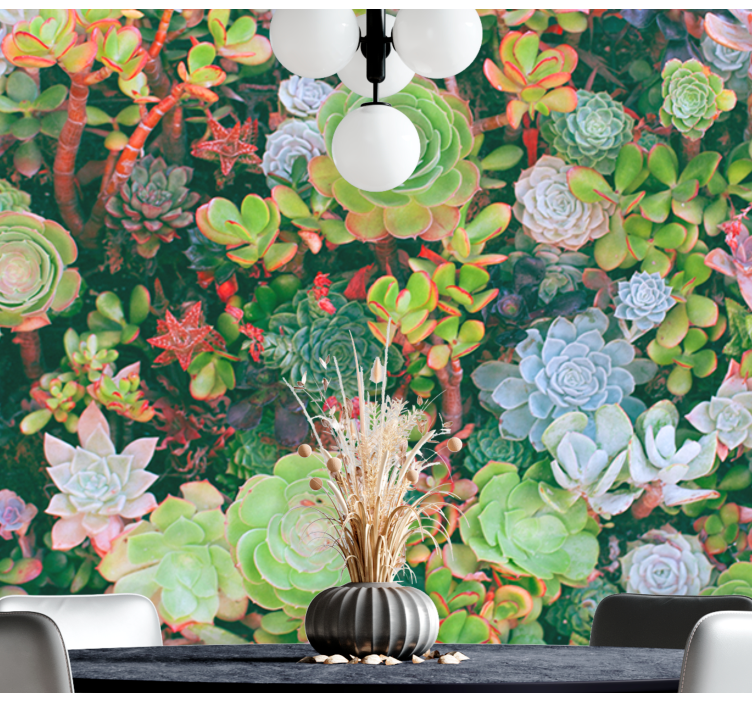 Flower mural succulent garden bloom - TenStickers