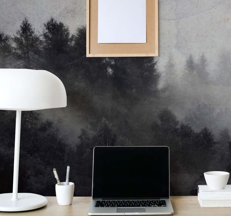 Foggy forest Forest Wall Mural - TenStickers