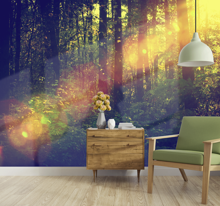 Forest Wall Mural leafy woodland - TenStickers