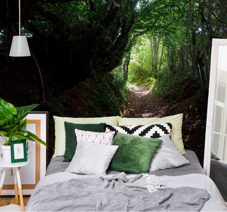 Forest wall mural forest pathway trail - TenStickers