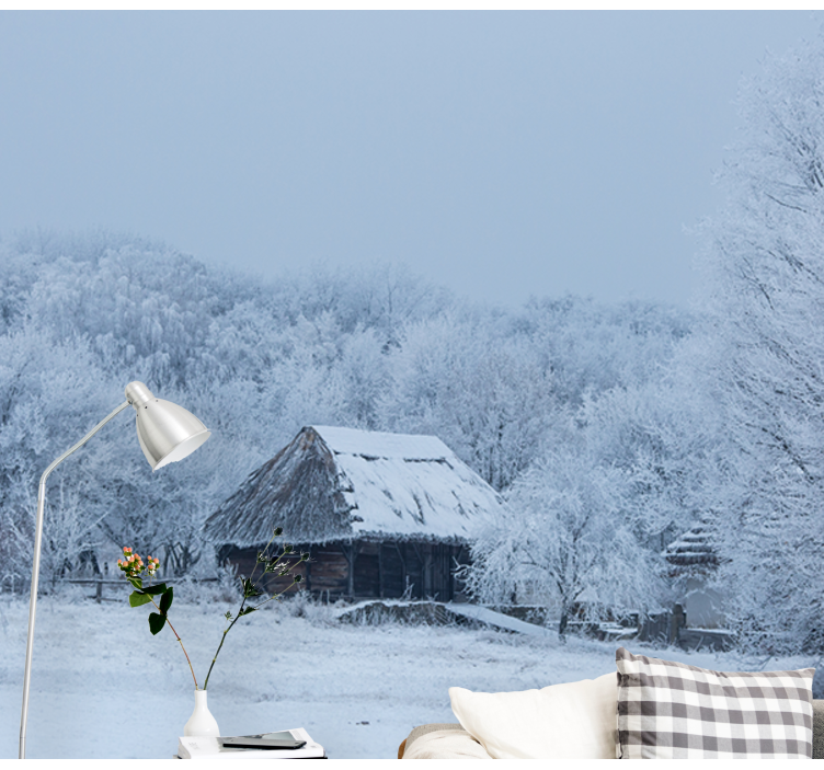 Icy Winter Scenery landscape mural wallpaper - TenStickers