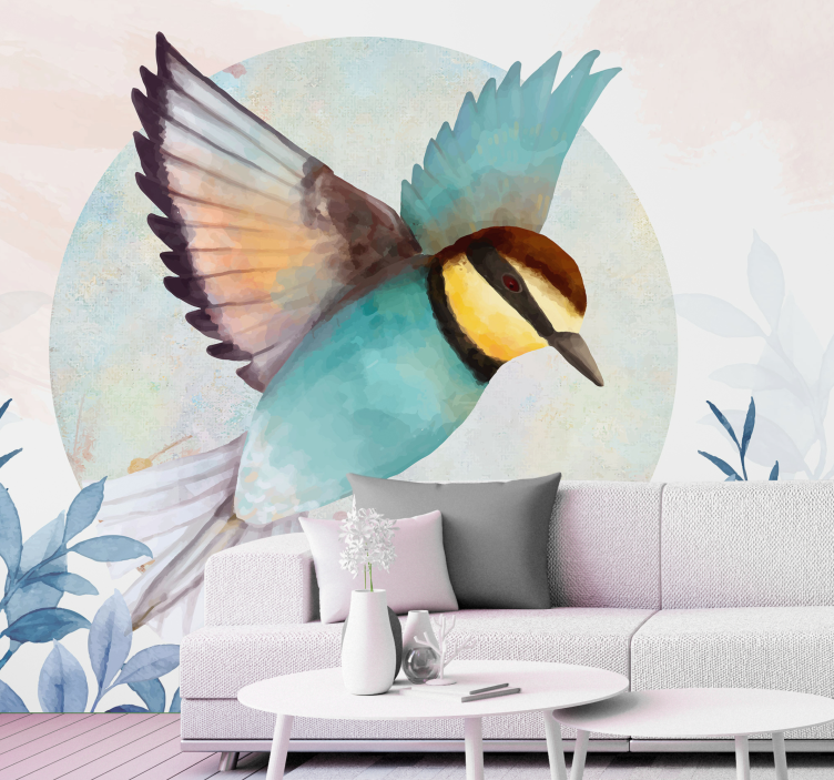 "Glamour style" bird wall mural - TenStickers