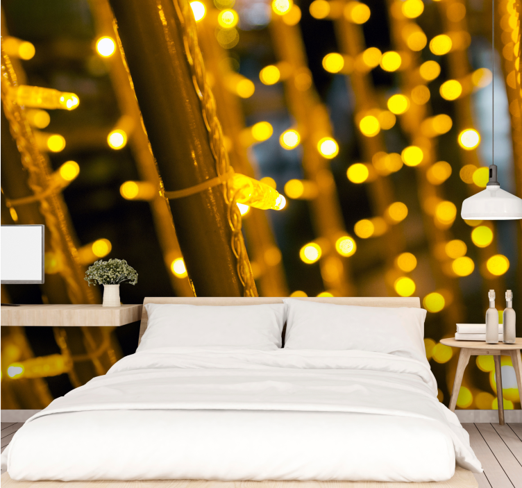 Glowing light patterns wall mural - TenStickers