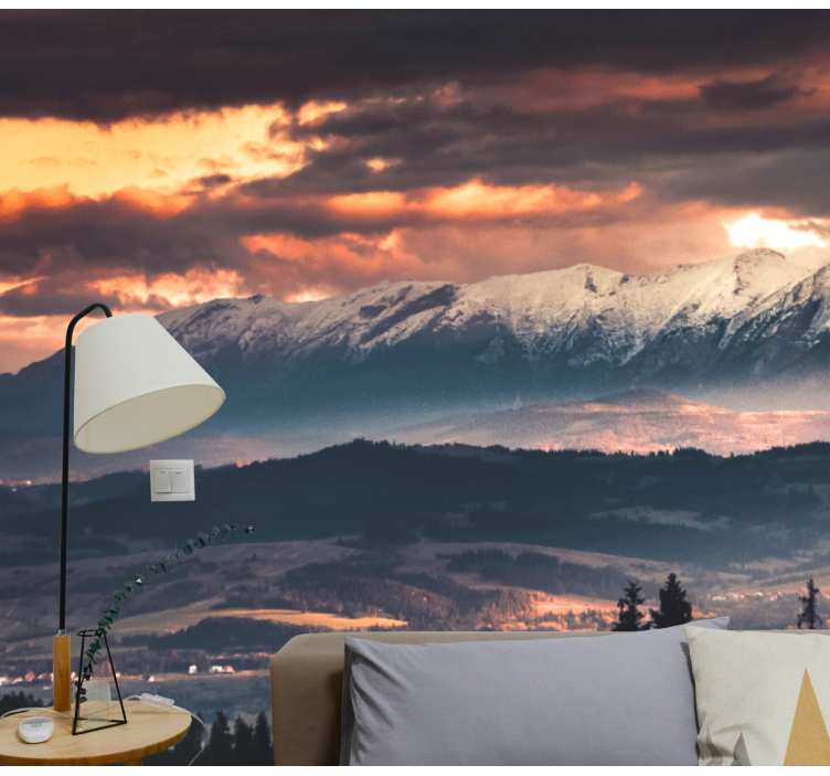 Golden Top Polish Tatry  Mountain wall mural - TenStickers