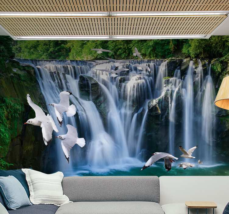Grand Cascade Soar waterfall mural - TenStickers