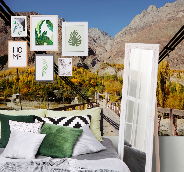 Jungle Bridge Forest Wall Mural - TenStickers