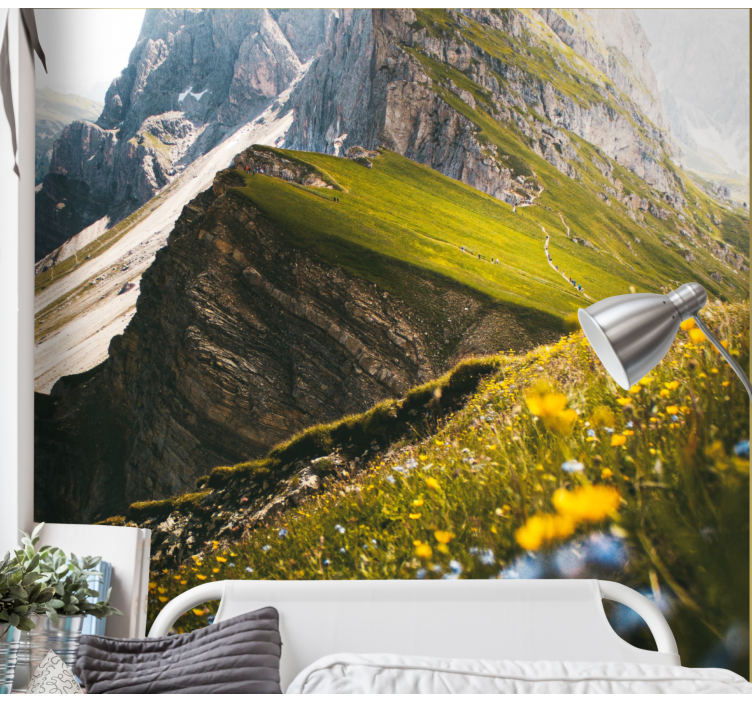 Landscape mural wallpaper mountainous terrain - TenStickers