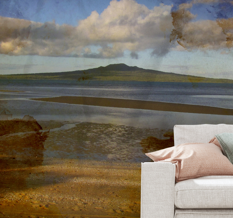 Landscape mural wallpaper serene seascape view - TenStickers