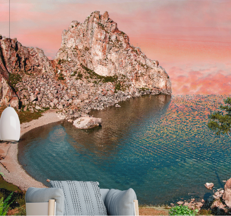 Landscape mural wallpaper tranquil ocean view - TenStickers