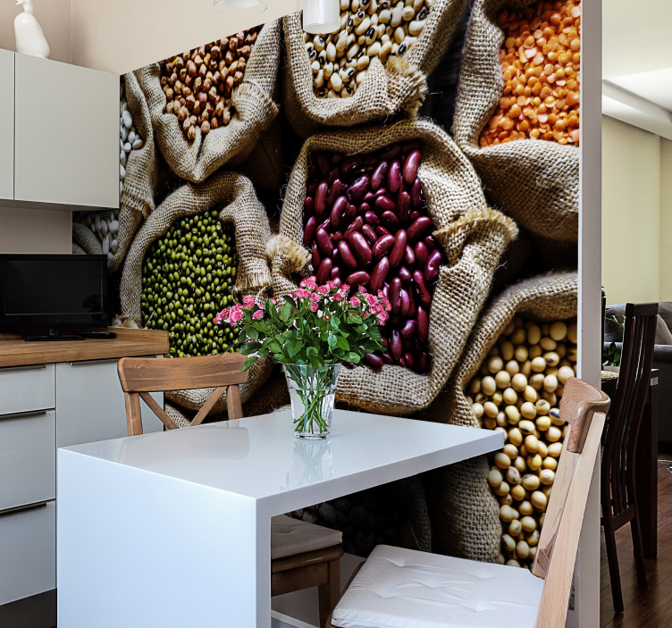 Legume Pantry Display kitchen mural - TenStickers