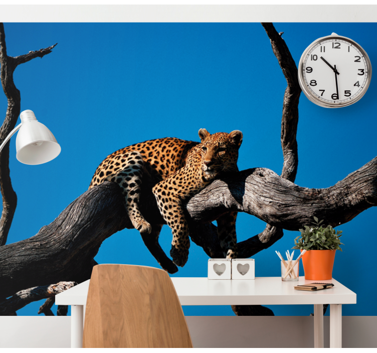 Leopard on Branch animal wall mural - TenStickers