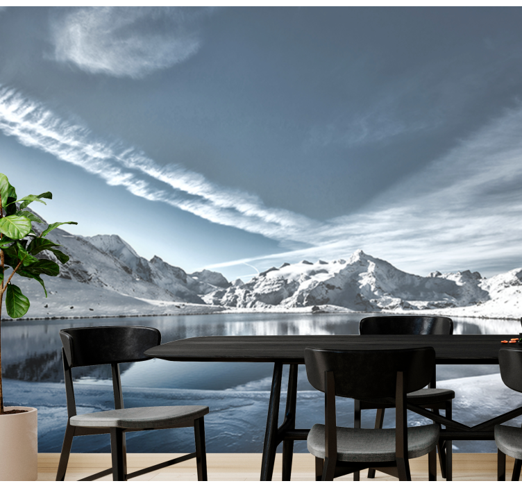 Majestic glacial landscape mountain wall mural - TenStickers