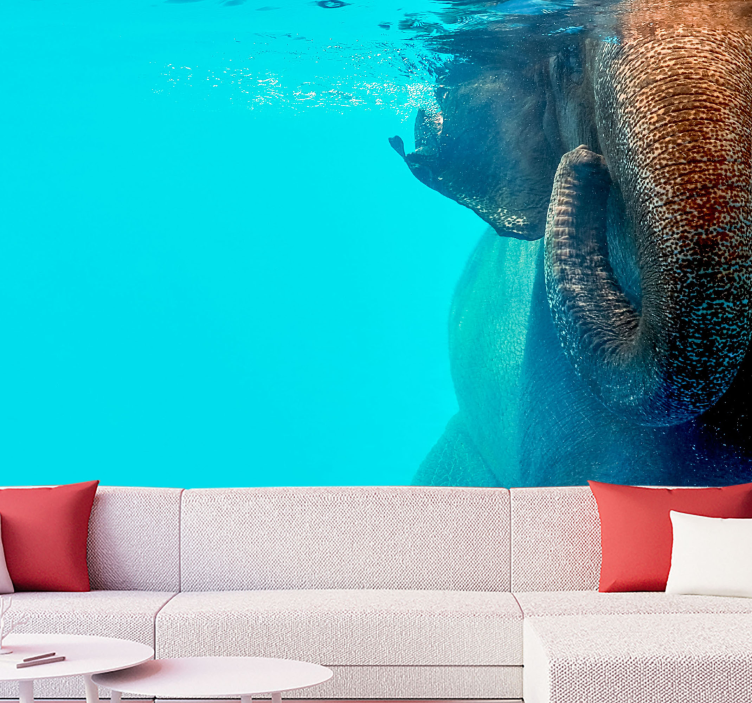 Majestic Underwater Elephant animal wall mural - TenStickers