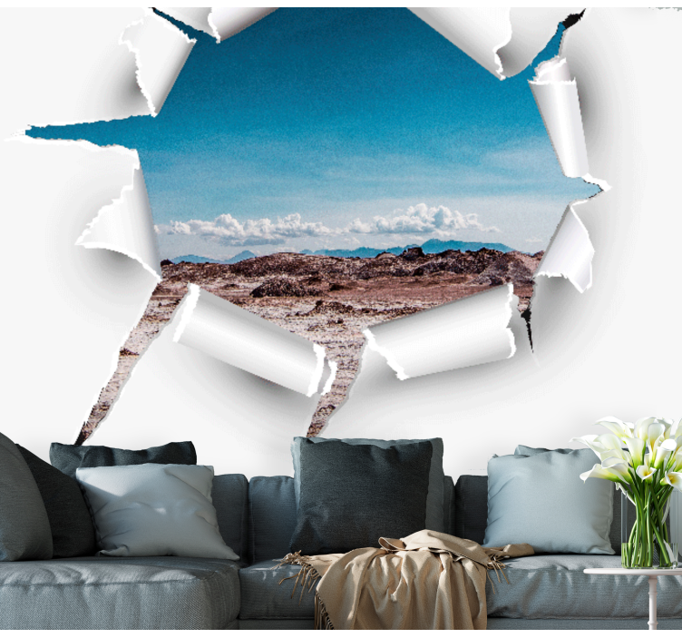 Mountain wall mural breathtaking landscape view - TenStickers
