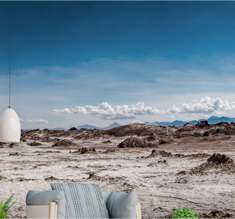 Mountain wall mural landslide terrain peaks - TenStickers